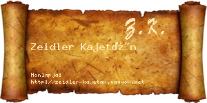 Zeidler Kajetán névjegykártya